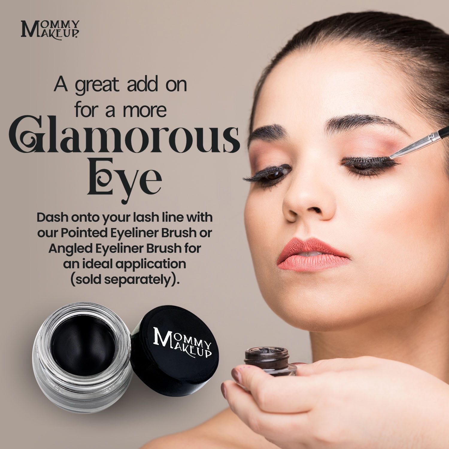 Waterproof Gel Eyeliner Pot in Black Beauty (Pure Black) - Long Wear Cream Eye Liner - Stay Put Gel Eyeliner by Mommy Makeup