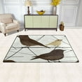 thumbnail image 3 of Birds in Geometry Soft Polyester Area Rug 31''x20'', Non Slip, Memory Foam, Water Absorbent, 3 of 7