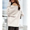 thumbnail image 6 of Honeeladyy Clearance under 10$ Womens Sweater Dress Long Sleeve Crewneck Dress Fall Clothes Solid Color Casual Pullover Knitted Jumper Short Dress, 6 of 6