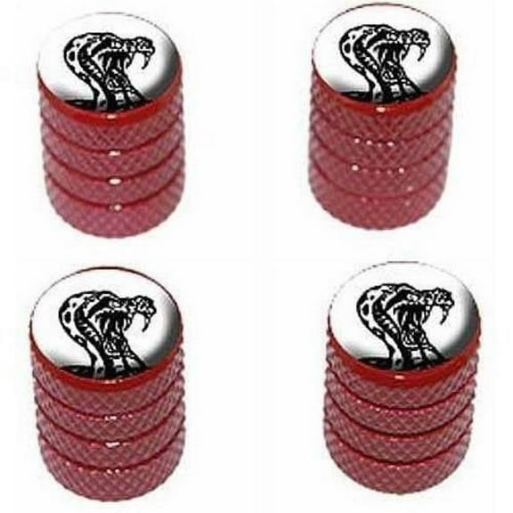 Rattlesnake Snake On White Cobra Tire Rim Wheel Aluminum Valve Stem Caps, Multiple Colors