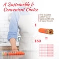 thumbnail image 5 of THREAD SPREAD Kitchen Dish Towels, 100% Cotton Salsa Towels, Set of 12 (16x28 Inches), Multi Purpose Cooking Drying Restaurant Bar Cleaning Cloth Napkin, Highly Absorbent, Lint Free (Red & Orange), 5 of 8