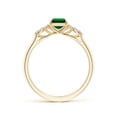 thumbnail image 2 of ANGARA Lab Grown 1 Ct Emerald Side Stone Engagement Ring with Diamonds for Women in 14K Yellow Gold (Size-7x5mm) | May Birthstone, Anniversary, Jewelry Gift for Women | Lab-Grown Emerald Ring, 2 of 9