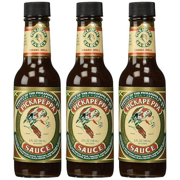 Jamaican Pickapeppa Sauce Original for Marinades, Dipping and Salads 5 oz. 3 Pack