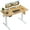 Nature, variant on CONCETTA Electric Adjustable Height Standing Desk - 55 x 24 inch Sit to Stand Up Desk with Splice Board, Rising Home Office Computer Table with 2 Hook and Wire Hole for Work
