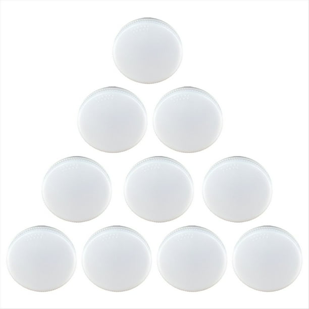 10 Luces LED de Techo Empotradas, Base GX53 de 9W, Eficiencia Energética, Fácil Instalación para Gabinetes, Techos, Vitrinas A