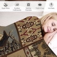 thumbnail image 6 of Rustic Moose Deer Bear Flannel Blankets, Retro Vintage Bear Cottage Country Style Cabin Farmhouse Pinecone Throw Bed Blanket for Sofa Chair Bed 40"x50", 6 of 6