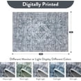 thumbnail image 3 of Lahome 5x7 Farmhouse Washable Rug Indoor, Non Slip Rugs for Livng Room, Soft Ultra Thin Grey Bedroom Rug Throw Carpet for Nursery Playroom, 3 of 8