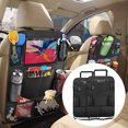 thumbnail image 2 of Organizador para asiento trasero de coche con soporte para tableta con pantalla táctil + 9 bolsillos de almacenamiento, alfombrillas para patadas, protectores de respaldo para asiento de coche,, 2 of 8