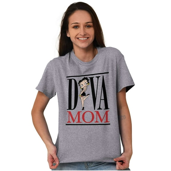 Betty Boop Diva Mom Best Mothers Day Women's Graphic T Shirt Tees Brisco Brands S