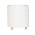 thumbnail image 2 of Honeycomb Metal Planter Pot With Peg Base - White - 8.75"H x 8"W, 2 of 4
