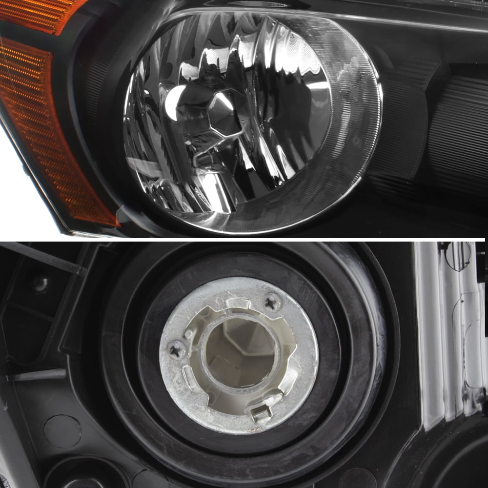 AKKON - For 2008 2009 2010 2011 2012 4-Door Sedan Honda Accord Black Bezel Driver & Passenger Side Headlights lamps
