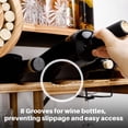 thumbnail image 4 of Homde Wine Rack Wall Mounted Wood,Alcohol Shelf with Bottle Stemware Glass Holder Rustic, Airplane Shape Multi Functional Liquor Display Storage for Home Bar (Light Brown), 4 of 8