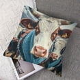 thumbnail image 7 of nygtbtfer  Printed Cute Farm Animal Cow Square Pillowcases Pillow Case Cushion Garden Cushion Super Soft Pack of 2 for Home Couch Sofa Decorative White, 7 of 7
