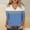 Z002-Blue, variant on Womens Spring Tops Striped Print 2026 Summer Dressy Casual 3/4 Sleeve V-Neck Shirts Business Work Classic Fit Outfits Y2k Clothes