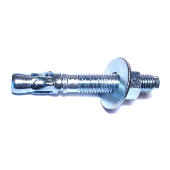 3/4" x 5-1/2" Zinc Concrete Wedge Stud Anchor Bolts WAS-129 (10 pcs)