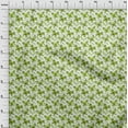 thumbnail image 3 of oneOone Velvet Light Green Fabric Insect & Floral Feather Sewing Material Print Fabric By The Yard 58 Inch Wide, 3 of 5