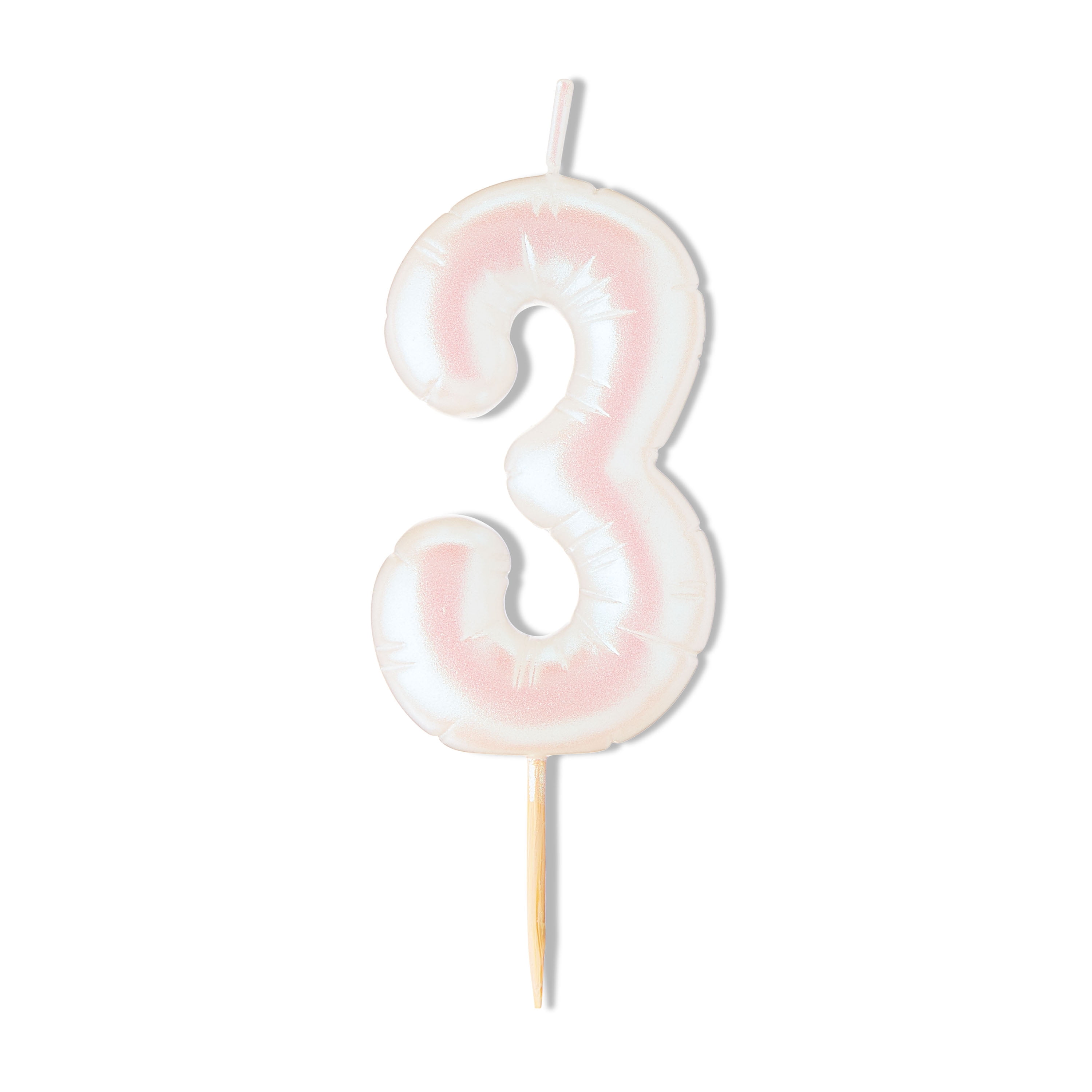 Iridescent Number 3 Birthday Candle, by Way To Celebrate