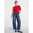 thumbnail image 2 of Scenario Women's and Women's Plus Crewneck Cardigan with Short Sleeves, Lightweight, Sizes XS-4X, 2 of 5