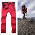 thumbnail image 6 of Womens Ski Pants Softshell Thick for Travel Hiking Deep red, 6 of 7