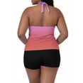 thumbnail image 6 of Mifsaly 2 Piece Swimsuit for Women Plus Size Tankini Swimsuits Gradient Swimwear Sets Halter Swim Tops & Shorts Summer Surfing Beach Vacation Bathing Suits XXL, 6 of 7
