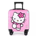 thumbnail image 2 of Maleta con ruedas de 18 pulgadas para niños de Anime Sanrios, con diseño de Hello Kitty Kawaii, maleta con ruedas universal silenciosa para viaje para niñas y niños, 2 of 5