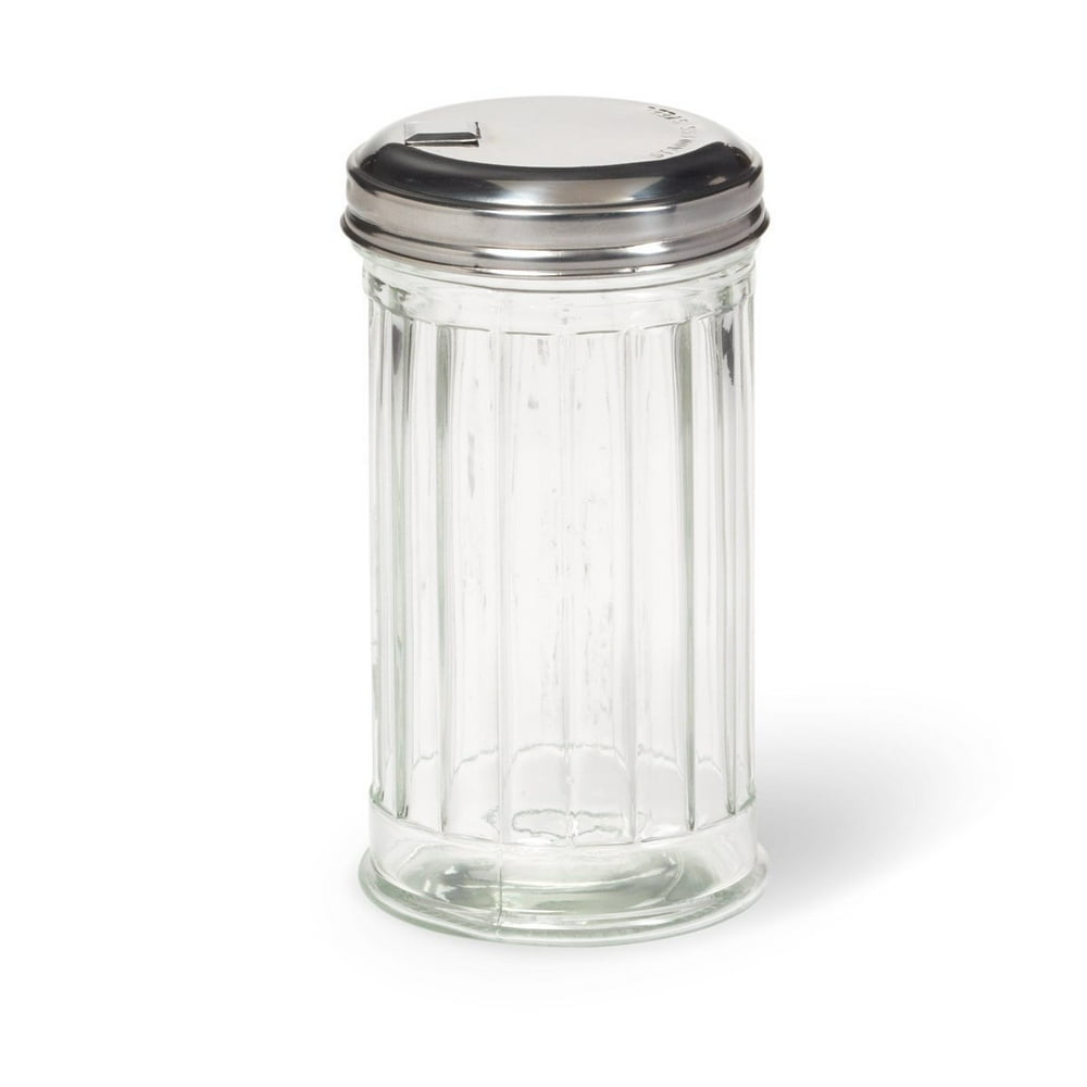 10 oz.Glass Sugar Pourer Dispenser With Flap Lid Ideal for Sugar