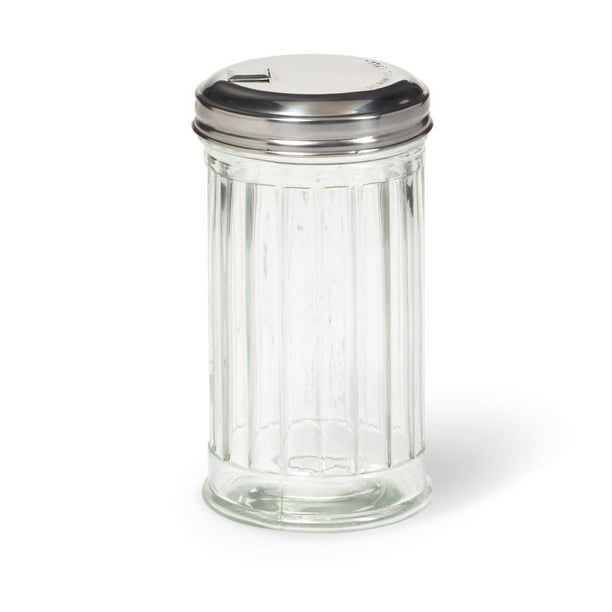 10 oz.Glass Sugar Pourer Dispenser With Flap Lid -Ideal for Sugar