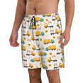 thumbnail image 2 of KLL Cars Men's Casual Summer Beach Shorts Hawaiian Shorts with Pockets-X-Large, 2 of 5