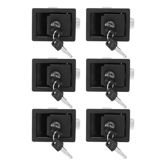 6X Rv Car Paddle Entry Door Lock Latch Handle Knob -Trailer Pull Type Panel Door Lock