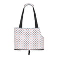 thumbnail image 2 of Xecao Red Blue Polka Dots for Cat Carrier Small Dog Handbag: The Ideal Travel Companion for Your Pet, 2 of 8