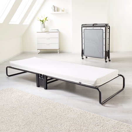 JAY-BE Smart Folding Guest Bed with Airflow Mattress, Black, Single- Cot