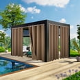 thumbnail image 3 of JIAN YA NA Outdoor Curtains for Patio - Blackout Waterproof Outside Curtains for Porch Pavilion Gazebo (2 Panel, 52 inx108in ,Khaki), 3 of 12