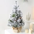 thumbnail image 2 of Mini Flocked Christmas Trees Small Christmas Tree ,Artificial Miniature Tiny Desk Top Table Faux Xmas Decorations, 2 of 10