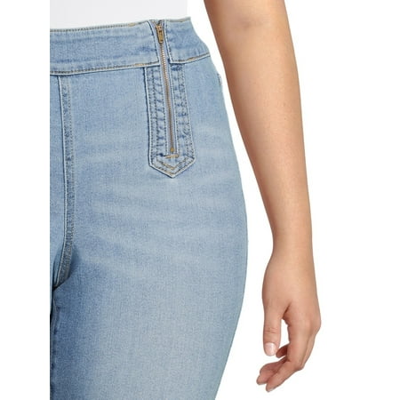 Terra & Sky Women’s Plus Size Zip Flare Jeans