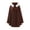 #0253-Brown, variant on Women'S Fall/Winter V-Neck Hooded Casual Hooded Cape Casual Coat