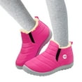 thumbnail image 3 of lnmuld Kids Boots Winter Warm Insulated On Boots for Girls Outdoor Cold Weather Footwear with Thick Sole Traction Durable Comfortable Design Size:11.5-12 Years, 3 of 5