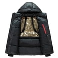 thumbnail image 5 of Nueva chaqueta de plumón negra y dorada para hombre, corta, brillante, gruesa, de invierno, tendencia salvaje, ropa para parejas, chaqueta de plumón de pato blanco para hombre, 5 of 5