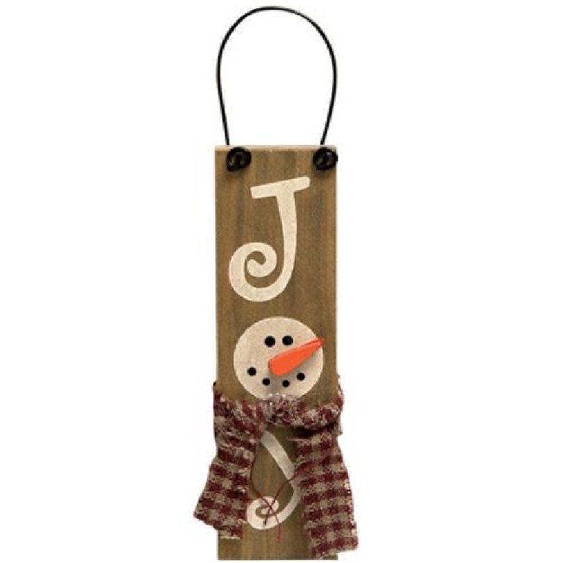 Joy Snowman Sign Ornament - Walmart.com - Walmart.com