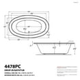thumbnail image 2 of Atlantis Tubs 4478PCDL Petite 44 x 78 x 23 - Inch Oval Air & Whirlpool Jetted Bathtub w/ Left Side Pump Placement, 2 of 3