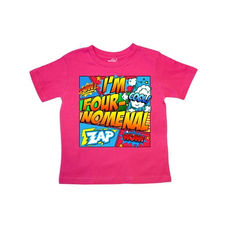 

Inktastic I m Four Nomenal Gift Toddler Boy or Toddler Girl T-Shirt