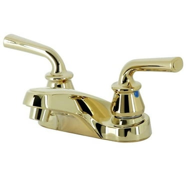 4 in. Restoration Centerset Bathroom Faucet, Polished Brass