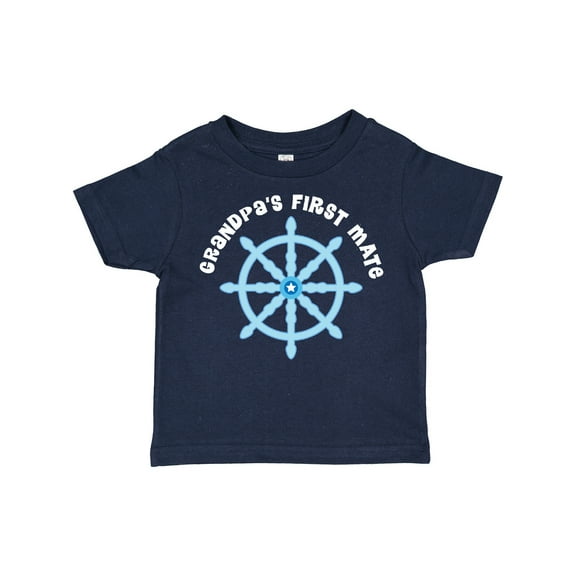 Inktastic Grandpas First Mate Sailing Nautical Boys Boys Toddler T-Shirt