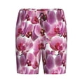 thumbnail image 4 of Wukai Orchids Flowers Men’s Short Pajama Pants With Pockets Soft Sleep Pj Shorts for Men-Large, 4 of 6