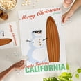 thumbnail image 4 of Lantern Press 1000 Piece Jigsaw Puzzle, Santa Barbara, California, Merry Christmas from California, Snowman and Surfboard, 4 of 5