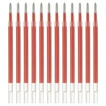 Uxcell 12 Pcs 0.5mm Medium Point Glitter Coloring Pen Ink Gel Pen Refills, Red