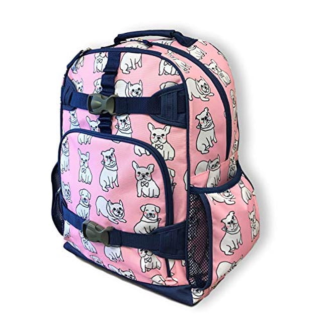 Ethan & Emerson School Backpack, Pink Bull Dog (Small)