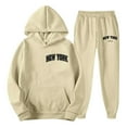 thumbnail image 6 of Drie Cute Sweat Sets for Women Sweats Sets for Women Comfy Hoodie Sweatsuit Sets Fall Fashion Clothes Beige,M, 6 of 6