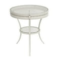 thumbnail image 2 of Monarch Specialties 20"dia Accent Table With Tempered Glass-Option:Antique White, 2 of 2