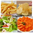 thumbnail image 4 of Croquettes de Carottes en Acier Inoxydable, Coupe-Chopper Ondulé, Trancheuse à Frites 1 Pack/set, Vert, 4 of 4