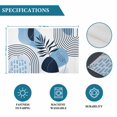 thumbnail image 6 of Blue Bohogeometric Placemats Set of 4, Bohemia Ethnic Abstract Lines Leaf Placemats for Dining Table, Place Mats for Kitchen Tabletop, Waterproof Wipeable Dining Table Mats Set, 6 of 9